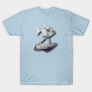 Steampunk Fish Airship T-Shirt